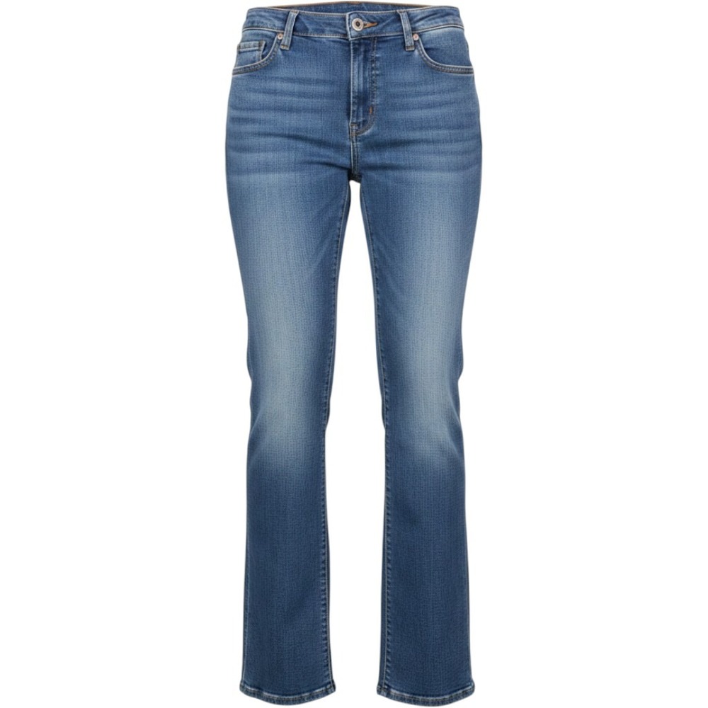 Lee Jeans Womens 16 Short Blue Relaxed Straight Leg Mid Rise Denim 3051849